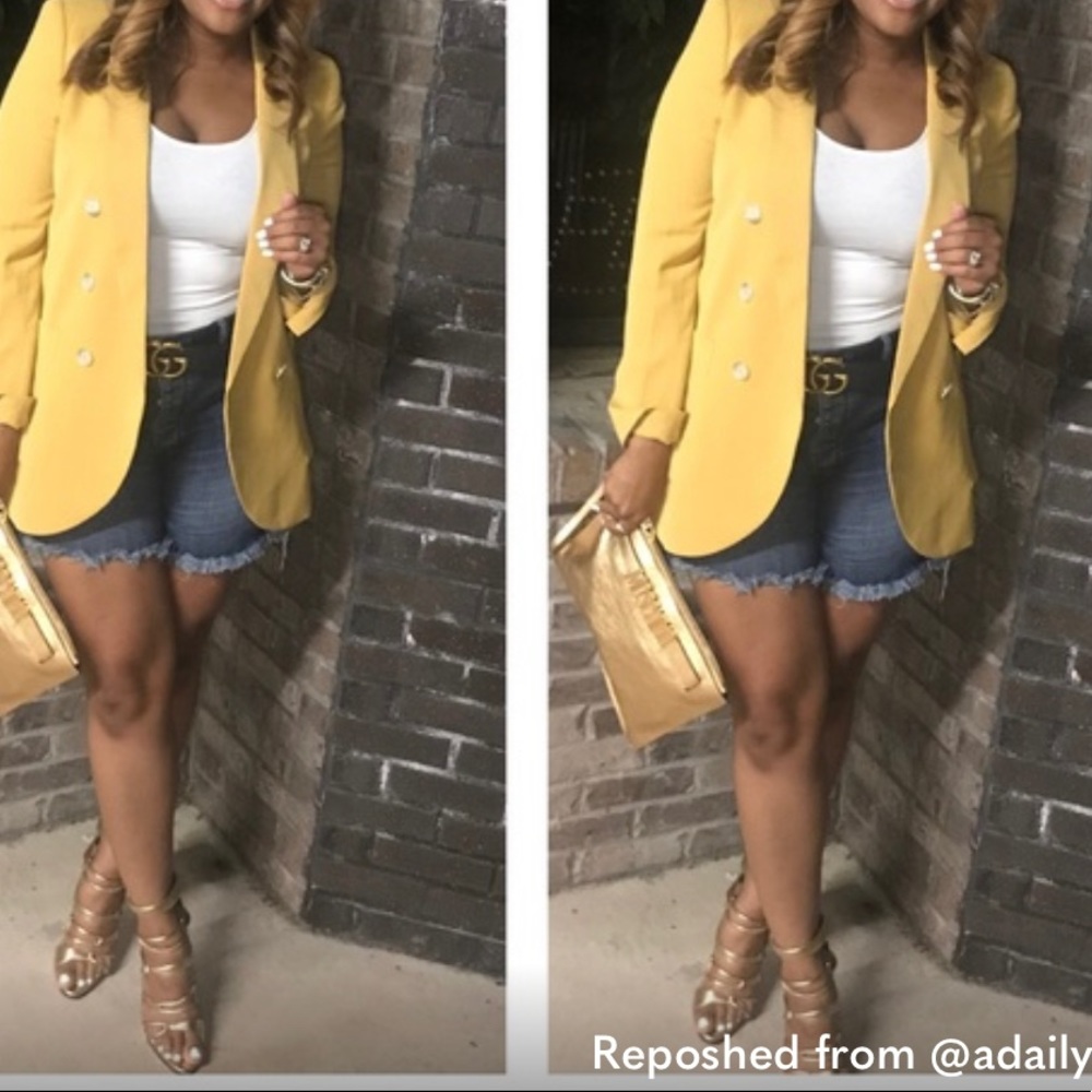Express Mustard Yellow Blazer sz M